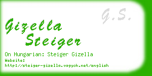 gizella steiger business card